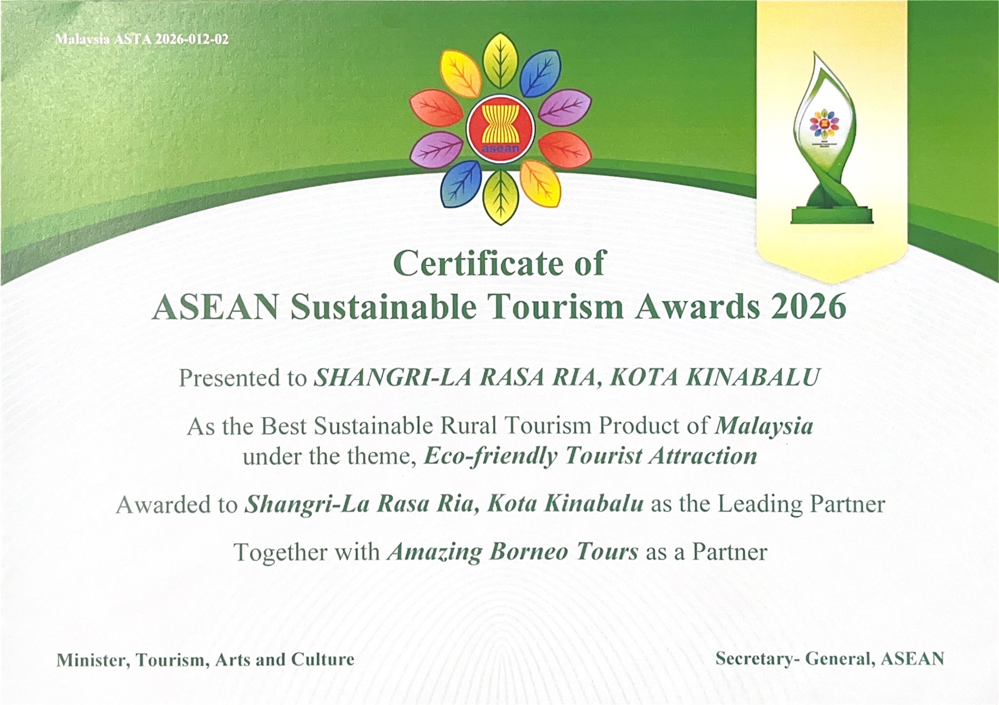 ASEAN Sustainable Tourism Award 2026–2028