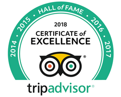 TripAdvisor Certificate of Excellence 2018