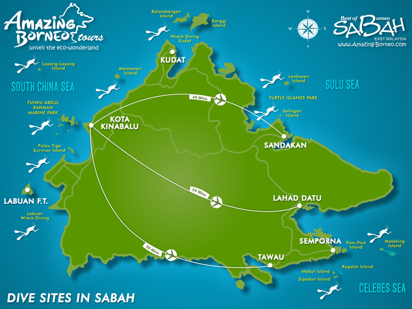 Diving Sites in Sabah  Amazing Borneo Tours