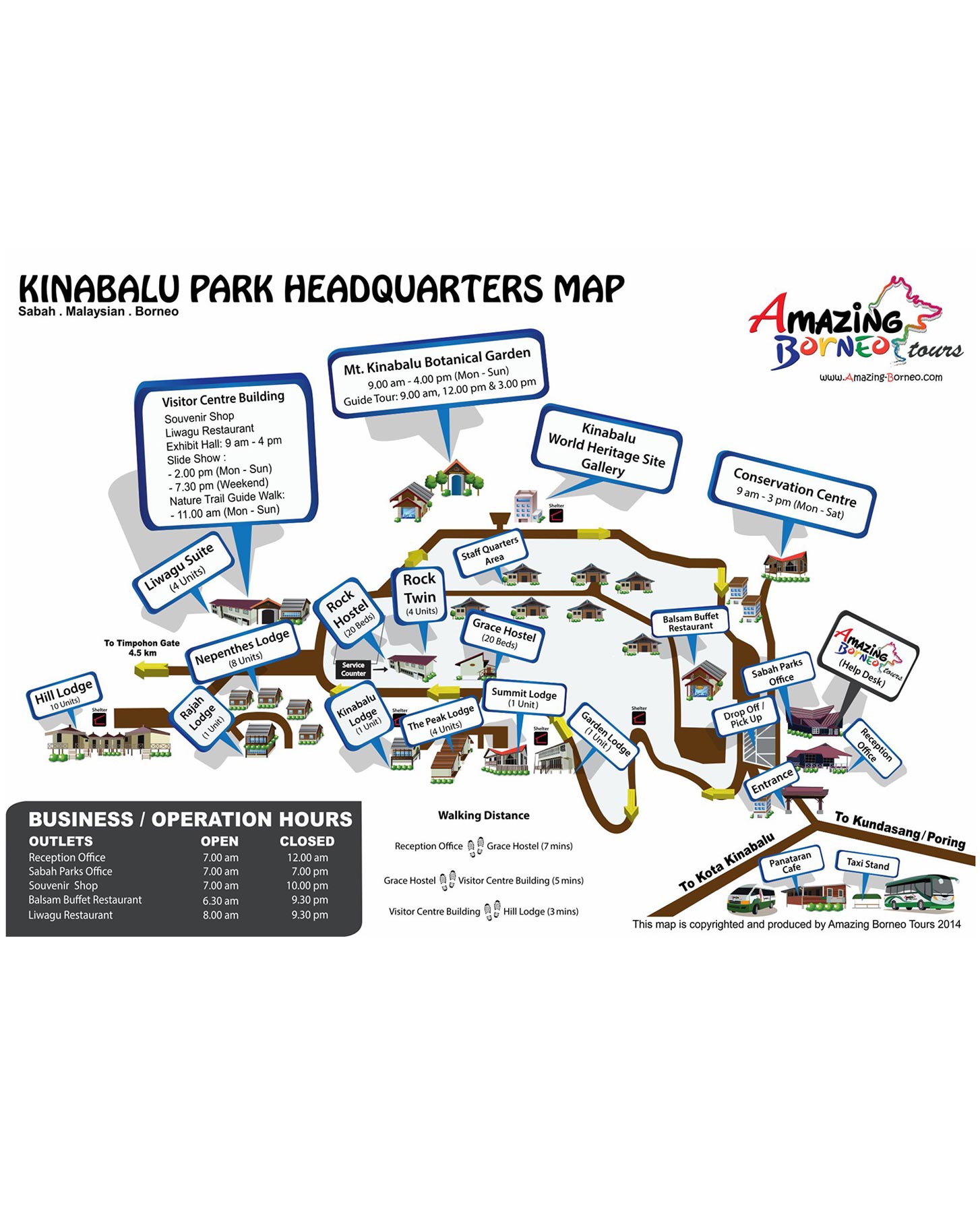 Kinabalu Park Headquarters Map