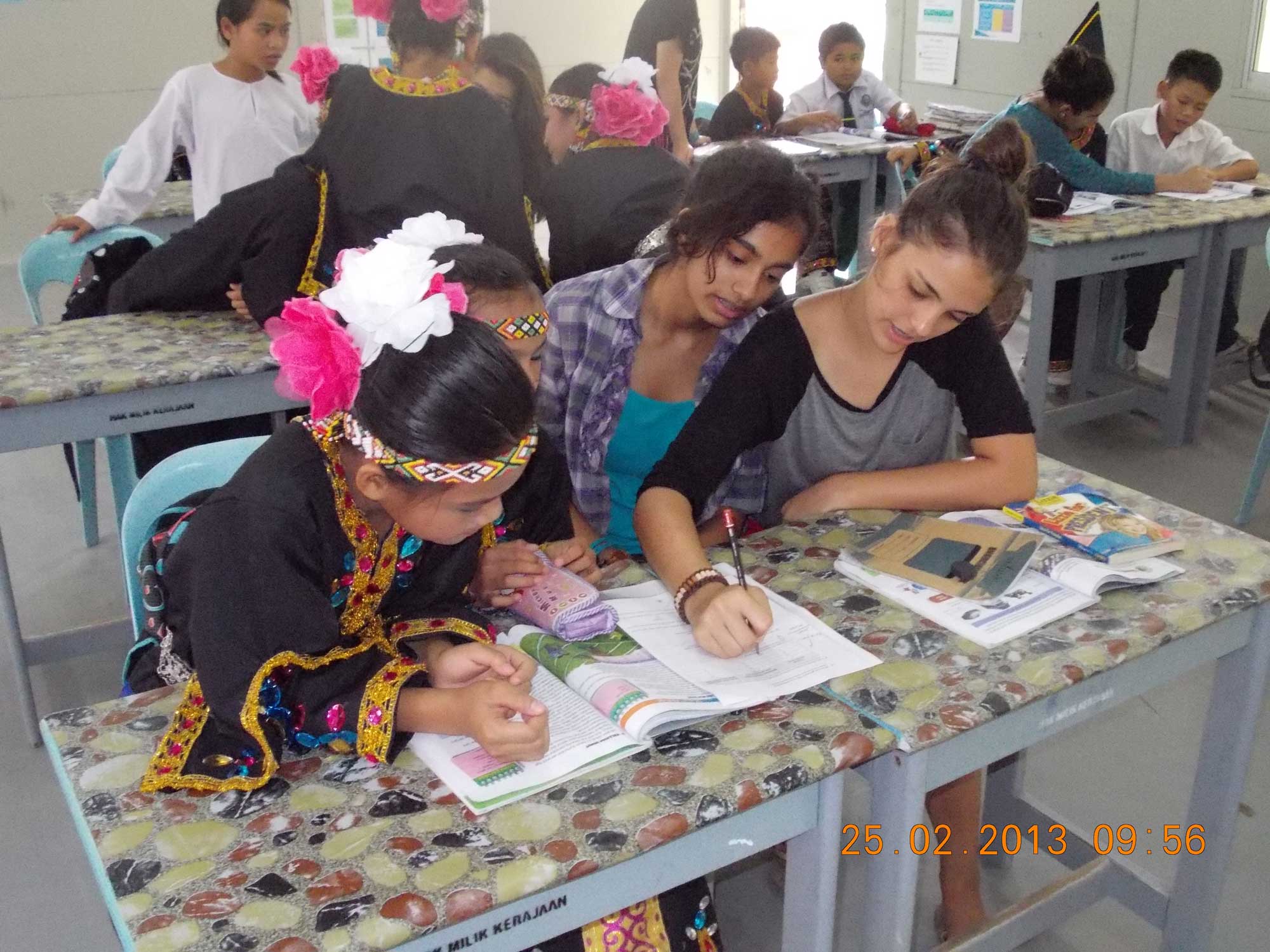 Students participating in the school collaboration