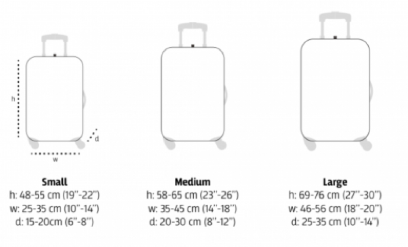 medium sized suitcase measurements