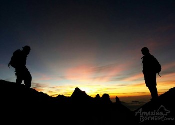 Basking in The Glorious Sunrise On Low's Peak