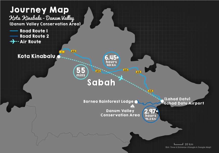Map Danum Valley